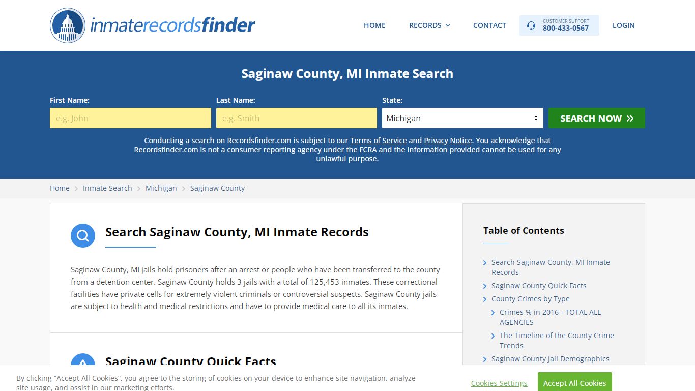 Saginaw County, MI Inmate Search - RecordsFinder